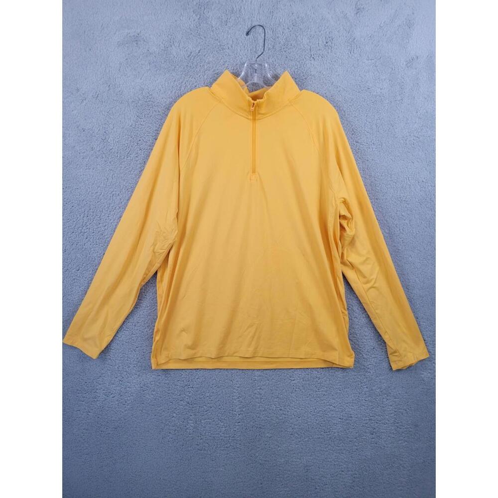 Under Armour Meridian 1/4 Zip Men's XL Yellow Long Sleeve Shirt Top.